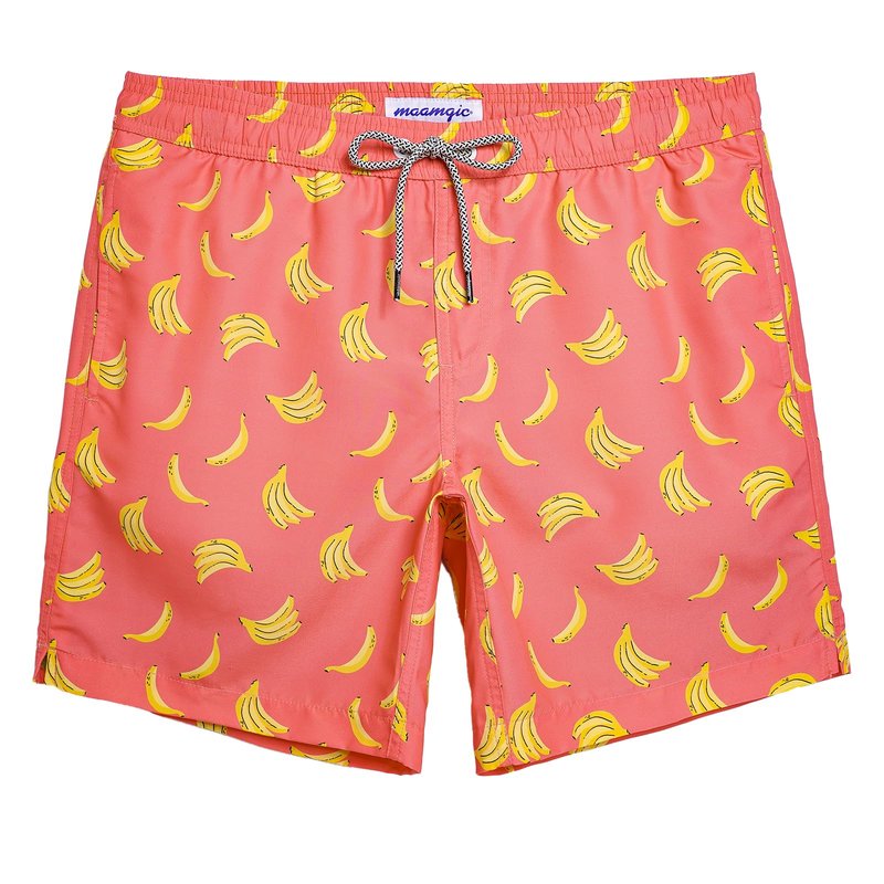 maamgic Mens Swim Trunks Quick Dry Swim Shorts with Mesh Lining Funny Swimwear Bathing Suits 7inch Banana X-Large