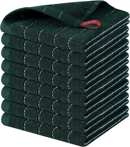 Homaxy 100% Cotton Terry Kitchen Dish Cloths, Ultra Soft and Absorbent Dish