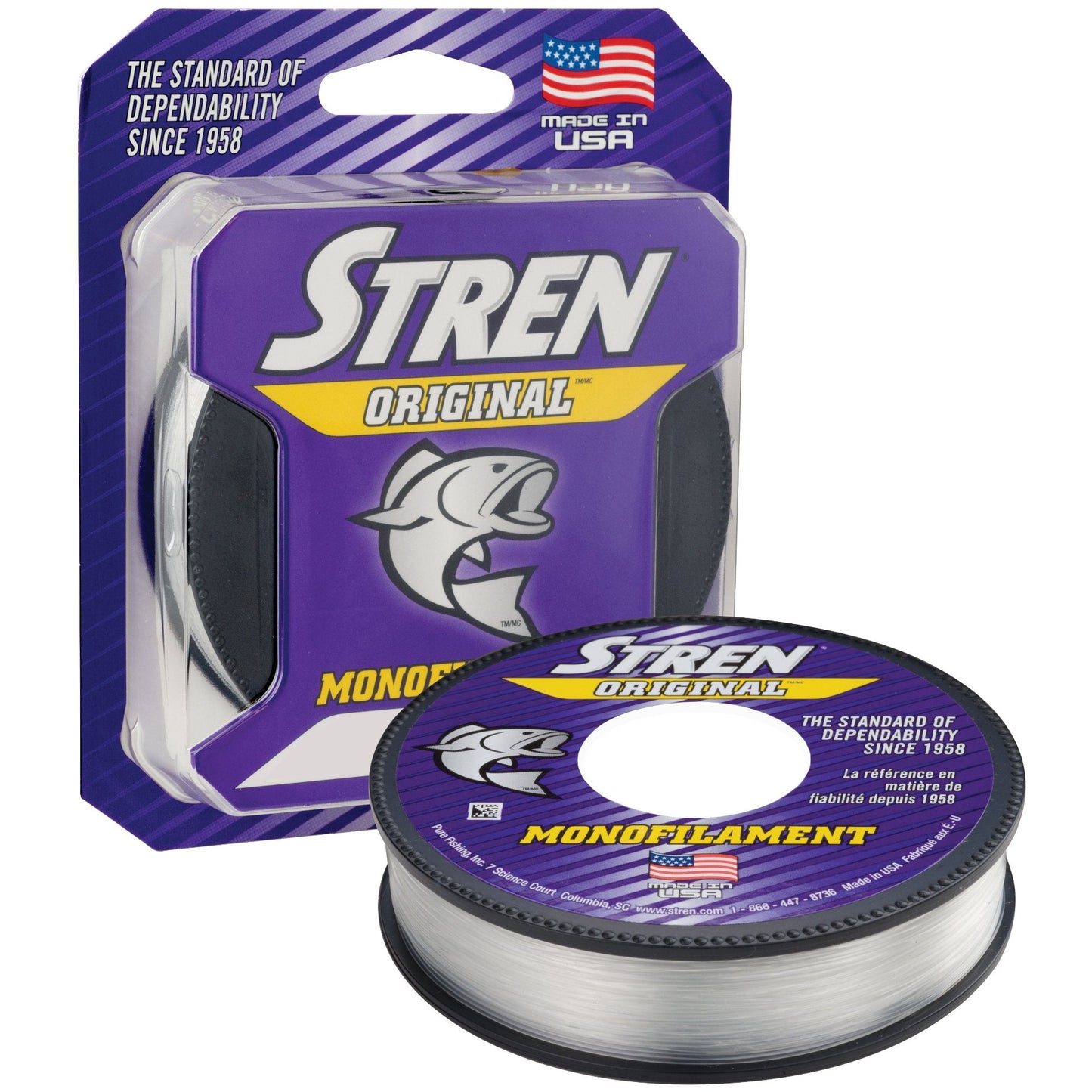 Stren Original®, Clear/Blue Fluorescent, 17lb | 7.7kg Monofilament Fishing Line, Suitable for Freshwater Environments