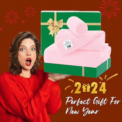 VOOVA & MOVAS Pink Towels for Bathroom