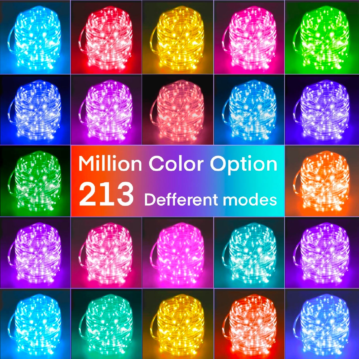 Honche Smart LED Fairy String Light USB 10M/33FT Rainbow Light Waterproof Remote/app Control Outdoor Indoor Rope Lights DIY Color Changing Christmas -mas String Light for Bedroom Garden Cafe