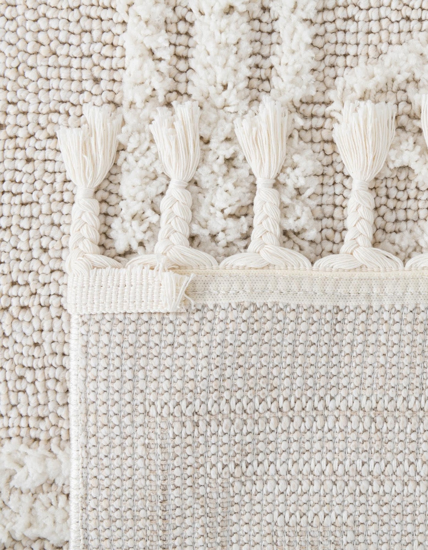 Rugs.com Boho Collection Rug – 4 Ft Runner Ivory Medium-Pile Rug Perfect for Hallways, Entryways