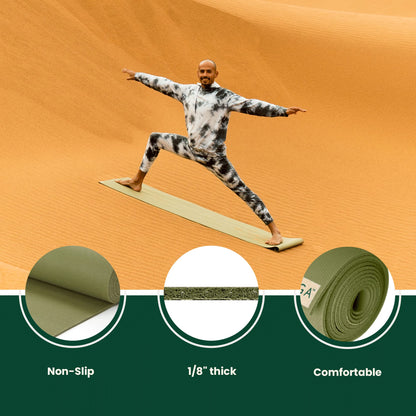 JadeYoga Travel Yoga Mat - Packable, Lightweight, and Portable Yoga Mat - Non-Slip Natural Rubber Mat for Women & Men - Great for Yoga, Home, Gym, Pilates, Fitness, and Stretching