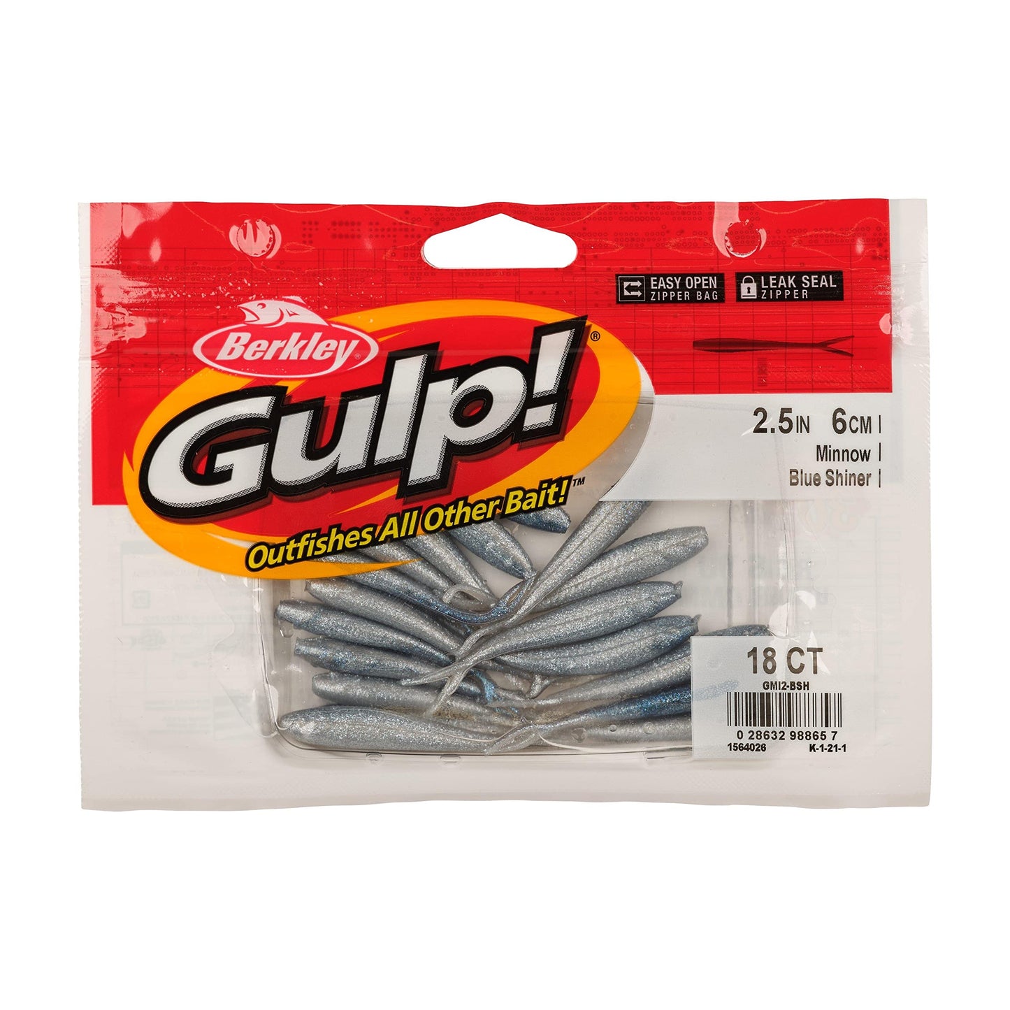 Berkley Gulp! Minnow Fishing Soft Bait, Blue Shiner