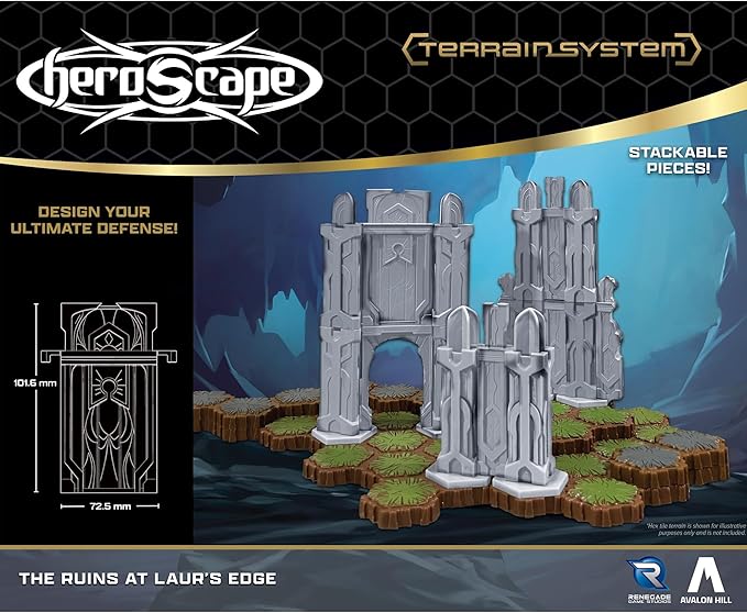 Renegade Game Studios Heroscape The Ruins at Laur's Edge Terrain Expansion Stackable Wall Pieces