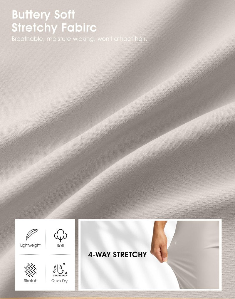 Soothfeel Womens Joggers with Pockets Lightweight Sweatpants Athletic Leggings Pants for Workout Running Yoga Dusty_White M