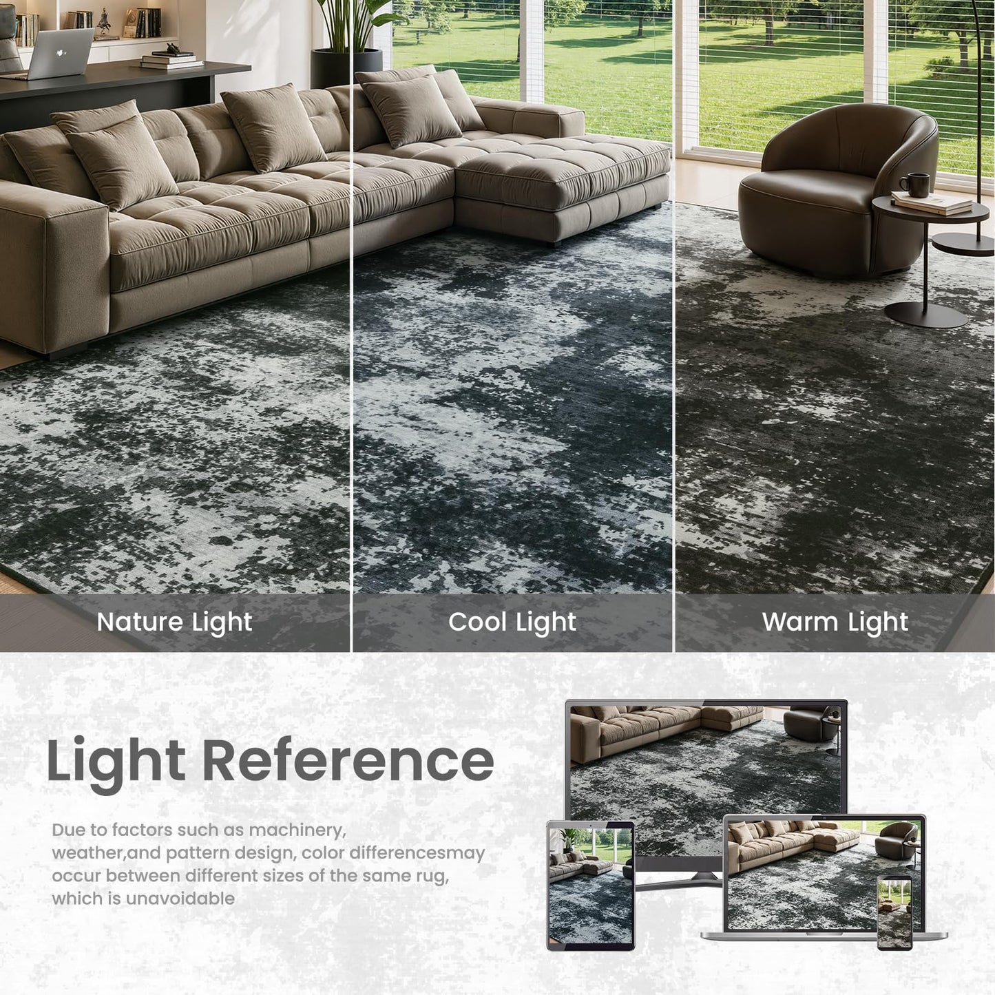 Merelax 2x3 Black Entryway Washable Area Rug, Kitchen Bedroom Entrance Small Area Rugs, Non Slip Bathroom Throw Rugs, Front Door Indoor Door Mat, Modern Abstract Carpet
