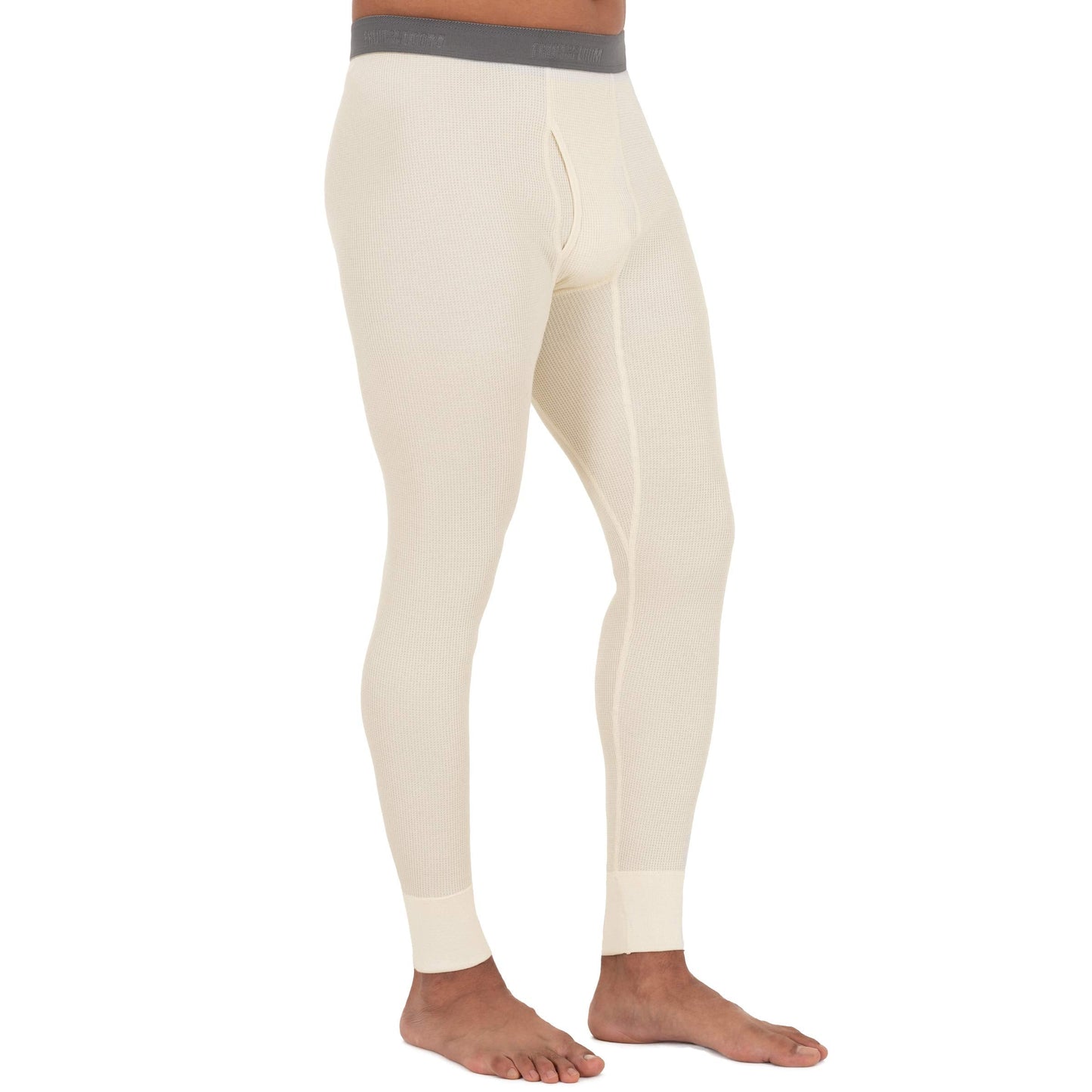 Fruit of the Loom Men's Recycled Waffle Thermal Underwear Bottom, Natural, 5X-Large