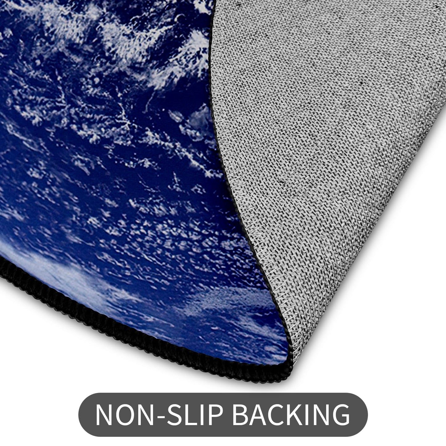 keepcute Earth Round Rug World Circle Rug -View The Americas on Earth from Space Rug Non Slip Carpet Yoga Mat for Entryway Living Room Bedroom Home Decor 3 ft