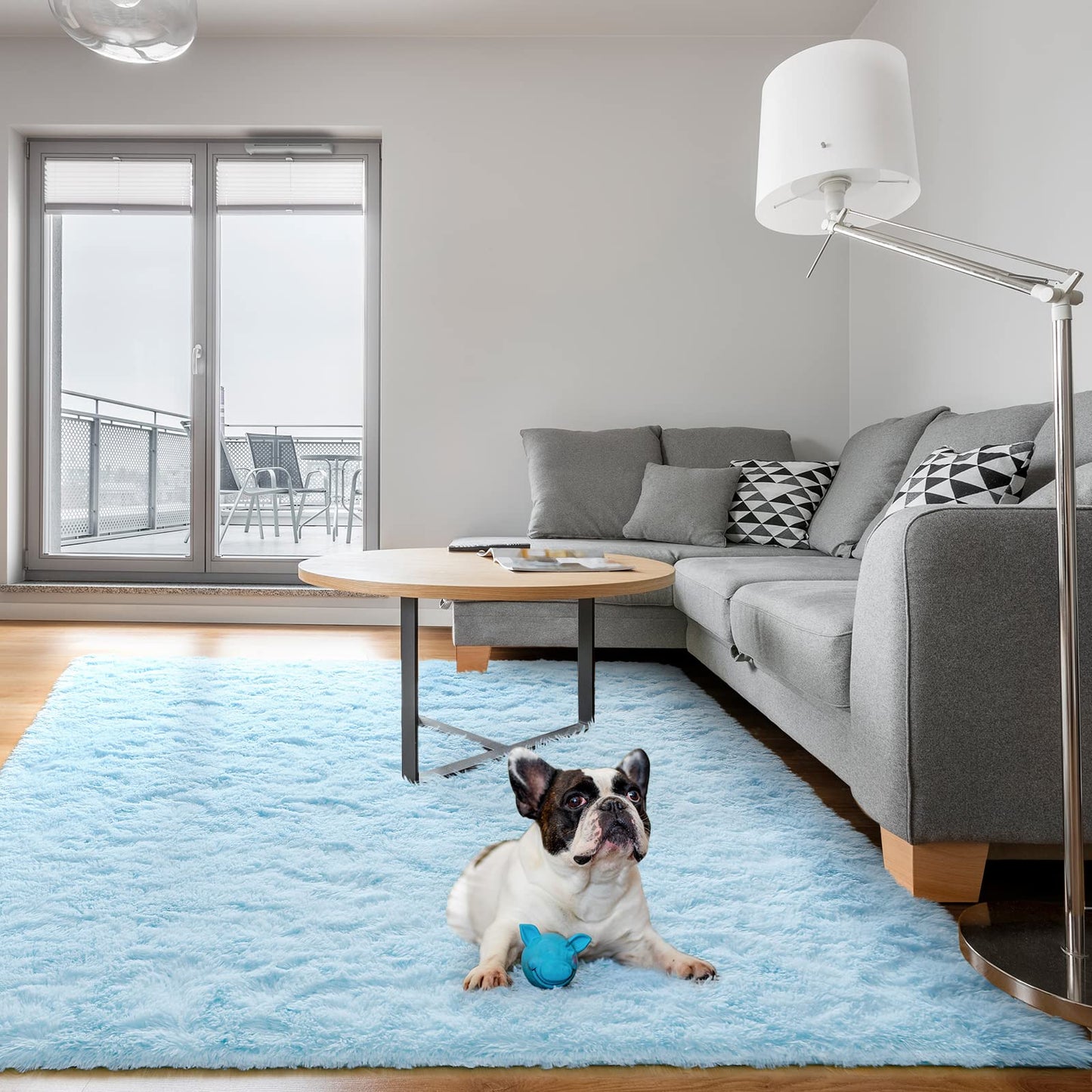 Kelarea Area Rug for Living Room, 3x5 Non-Slip Light Blue Rug Fluffy Soft Shag Rugs, Fuzzy Shaggy Plush Carpet for Bedroom, Nursery Rooms, Home Dorm