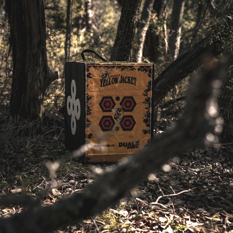 Morrell Targets Yellow Jacket 380 FPS Dual Threat Weatherproof Compound Crossbow Cube Any Tip Foam Archery Target with Carry Handle, 3 Pack, Yellow