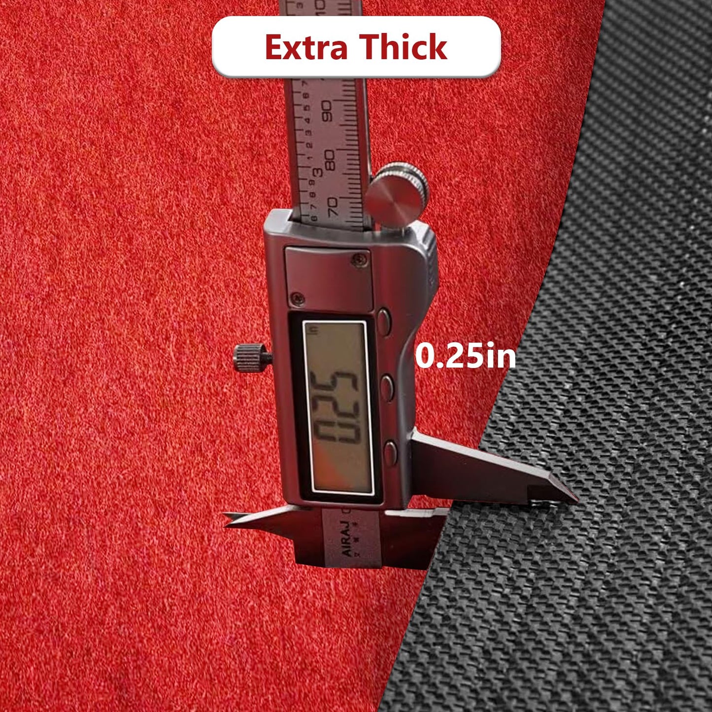 Red Carpet Runner Rug for Party and Event, Non-Slip TPR Rubber Backed Aisle Runway red Rug for Step, Proposal & Wedding Christmas Thanksgiving Decorations, Runway Rug for Prom(3 x 15ft, 450 GSM)