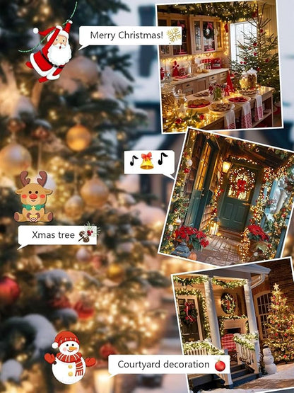 Voice Controlled Christmas Lights with Remote, 165 FT 500 LED String Lights Indoor Outdoor with 12 Modes 3 Timers, Dimmable Twinkle Light Plug in Waterproof for Xmas Tree Party Decor, Warm White