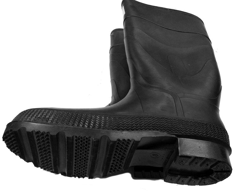 Herco 16" Black Rubber Steel Toe Rain Work Boots - Men's Waterproof Size 11
