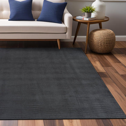 Luul Home Modern Dark Gray Non Slip Rug Solid 8x10 Non Skid Soft Rubber Back Area Rugs for Living Room Kitchen Bedroom Bathroom Dining Room Easy Cleaning Stain Resistant Non Shedding Carpet 8 x 10