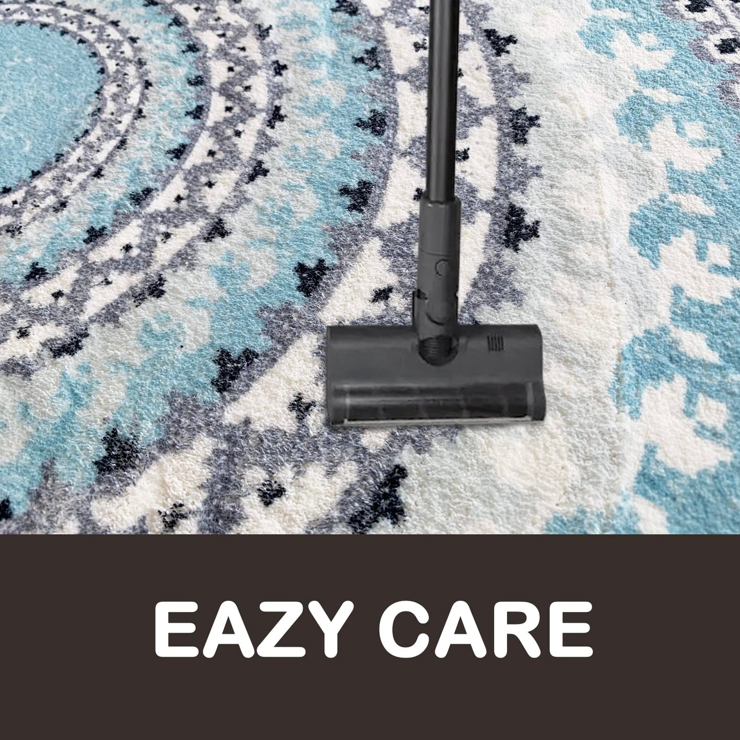 Faux Fur Boho Round Rug Round Area Rug Washable Rug Non-Slip Gray and Blue Small Round Rug Ultra Sofa Carpet for Living Dining Room Bedroom 3'x3' Round Blue/Multi