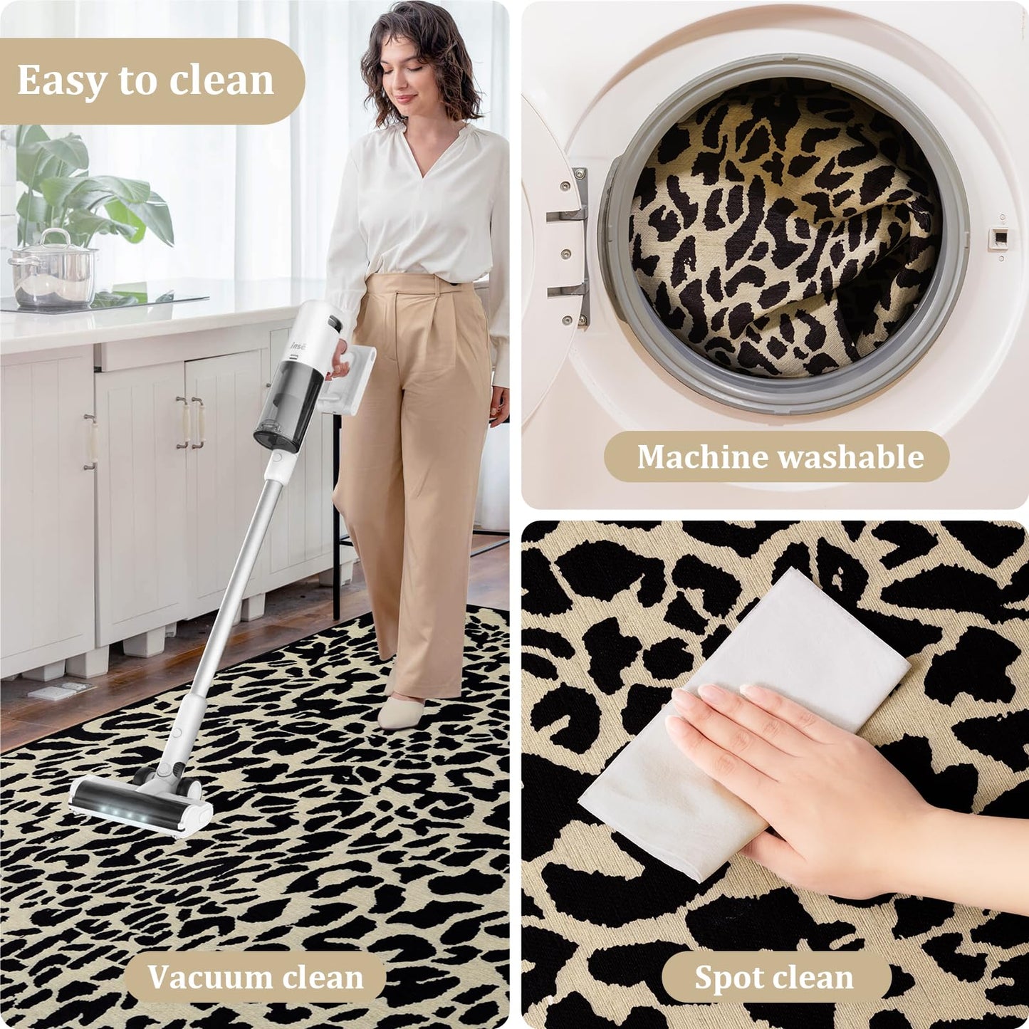 Office Chair Mat for Hardwood Floor, 60"x45" Easy Glide Computer Desk Mat Protector for Rolling Chair Under Desk Rug Nonslip Backing, Machine Wash, (Modern)