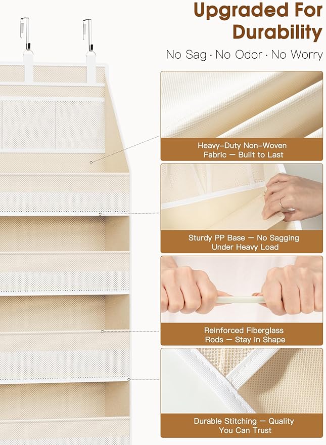 Criusia Over the Door Organizer, 6-Shelf Closet Hanging Storage