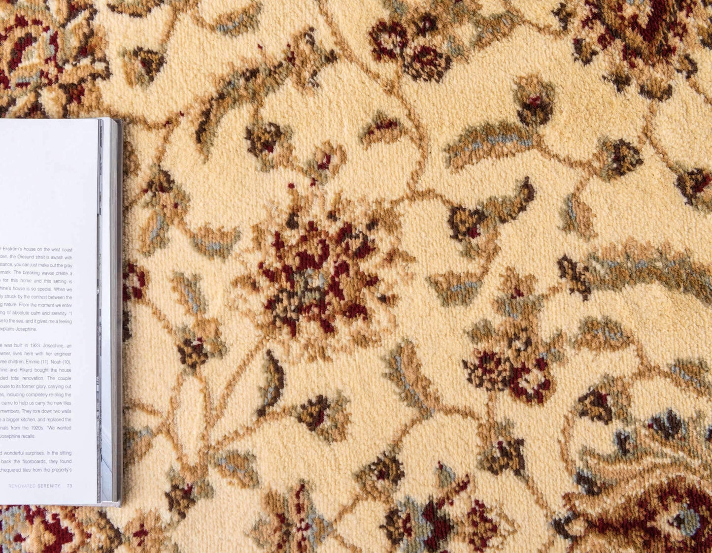 Unique Loom Voyage Collection Traditional Oriental Classic Intricate Design Area Rug (10' 0 x 13' 0 Rectangular, Ivory/Gold)