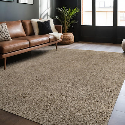 Luul Home Non Slip Solid Area Rug Beige 6x9 Rubber Back Soft Rugs for Living Room Kitchen Bedroom and Hallway Stain Resistant Washable Easy Cleaning Non Shedding Carpet Beige 6 x 9