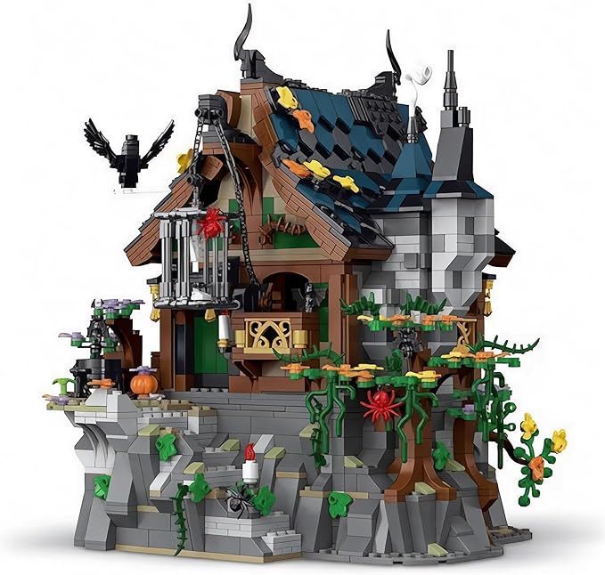 General Jim's The Witch House Modular Halloween Spooky City Building Block Set - 1964 Pieces