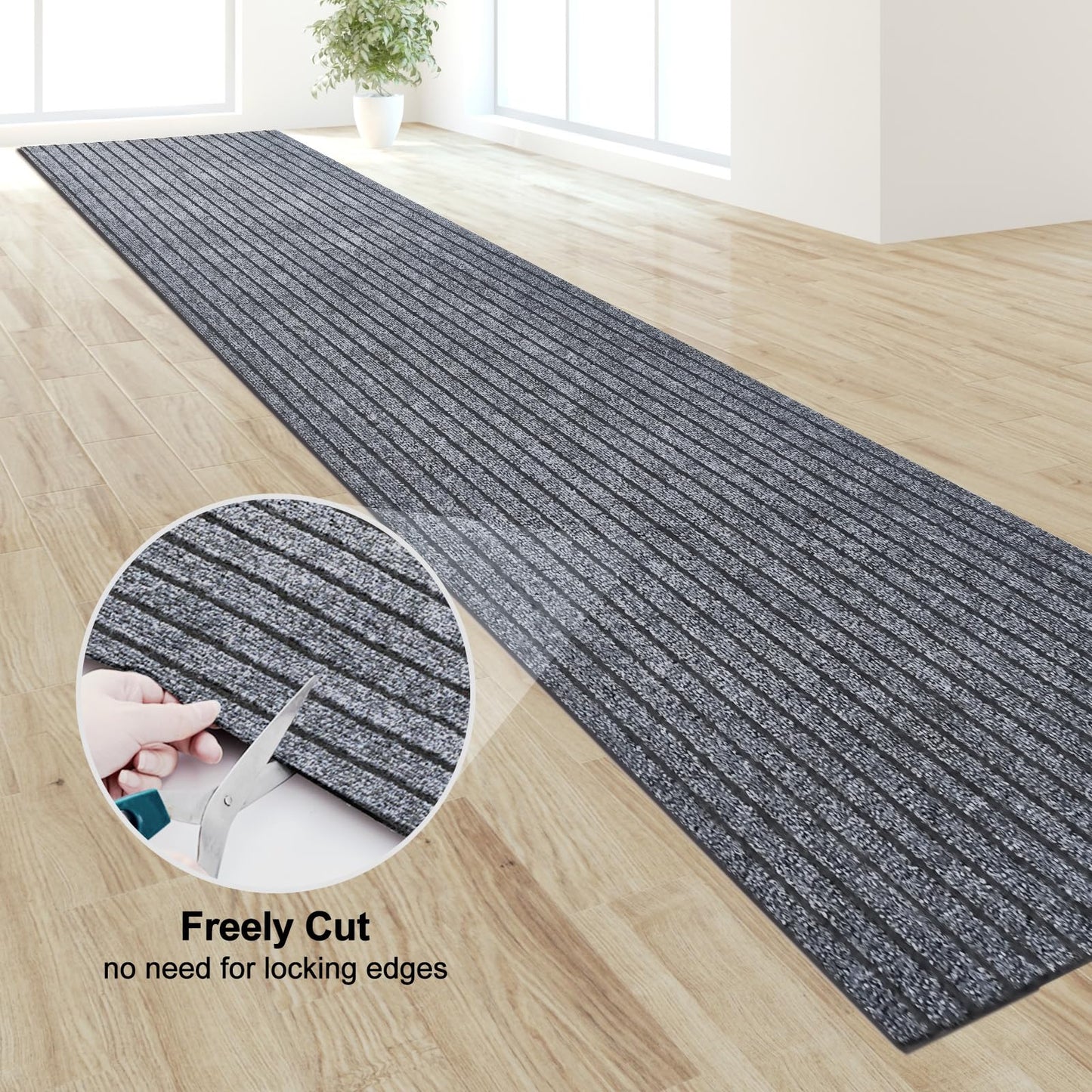 BESTVUE 2' x 6' Runner Rugs with Rubber Backing, Outdoor Indoor Utility Non Slip Carpet Rug Runner for Hallway, Custom Size Area Rugs Mat for Entryway Balcony Patio Kitchen Garage Stair Laundry