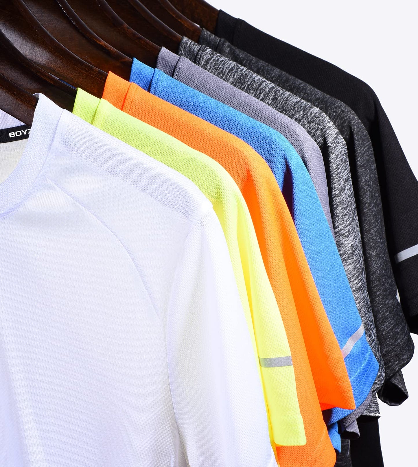 5 Pack Workout Shirts for Men - Activewear Tops Gym Shirts Dry Fit Mesh Moisture Wicking Running Fitness Short Sleeve Crewneck Sports Athletic T-Shirts 5P02-XL