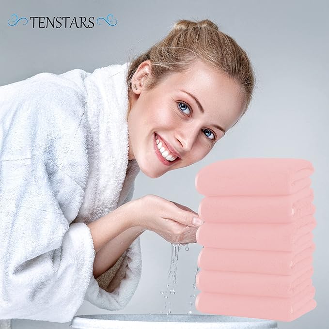 TENSTARS Silk Hemming Hand Towels