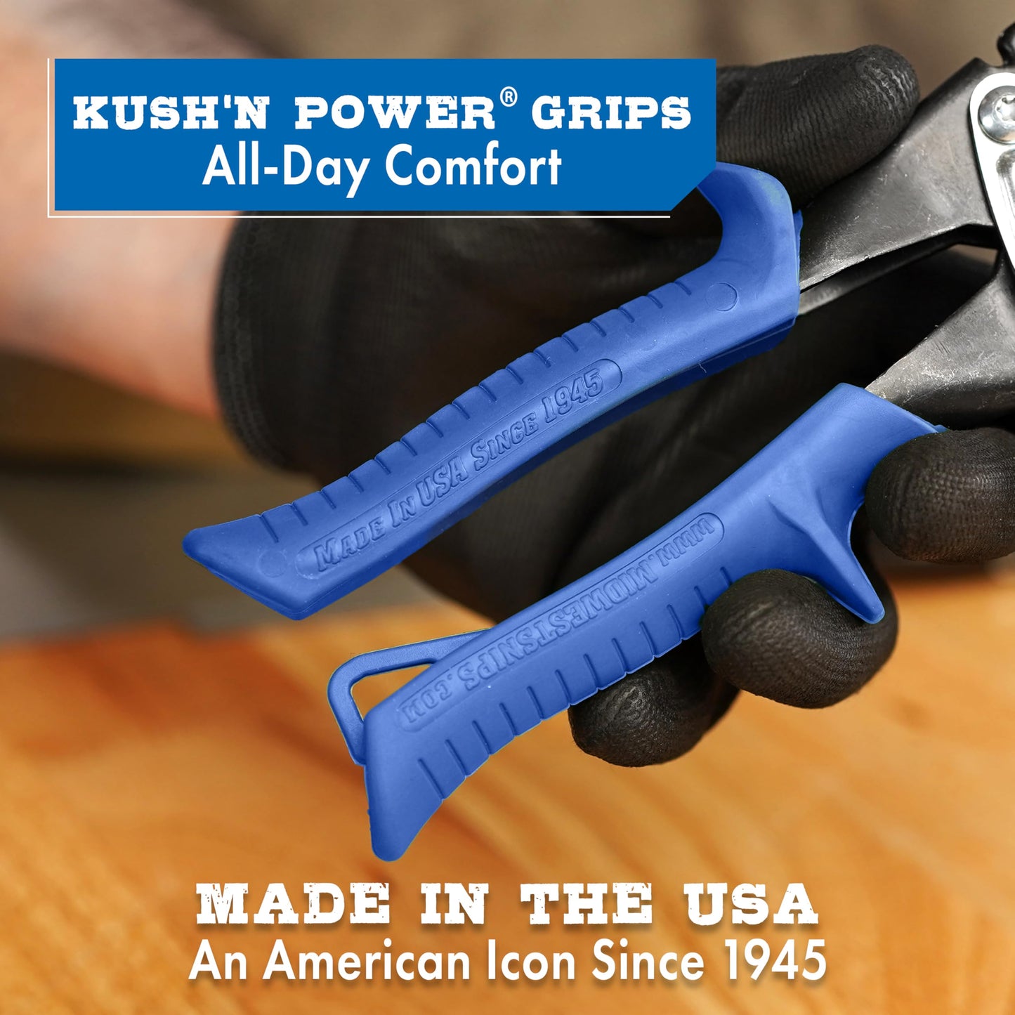 MIDWEST Blackout Power Cutters Long Cut Snip - Straight Cut Offset Tinner Shears, Made In the USA - MWT-6516O