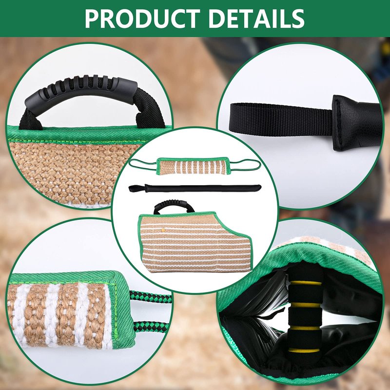 ToLanbbt Dog Bite Training Set - Dog Bite Sleeve Protection Arm and Pillow Tug Toy, Puppy Training Stick, Professional Equipment for K9, IPO, Schutzhund Puppy