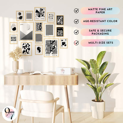 97 Decor Large 11x14 Bauhaus Wall Art Prints - Large Abstract Wall Art Decor, Mid Century Modern Art Wall Decoration, Bauhaus Poster Modern Painting Geometric Pictures For Bedroom Living Room (unframed)