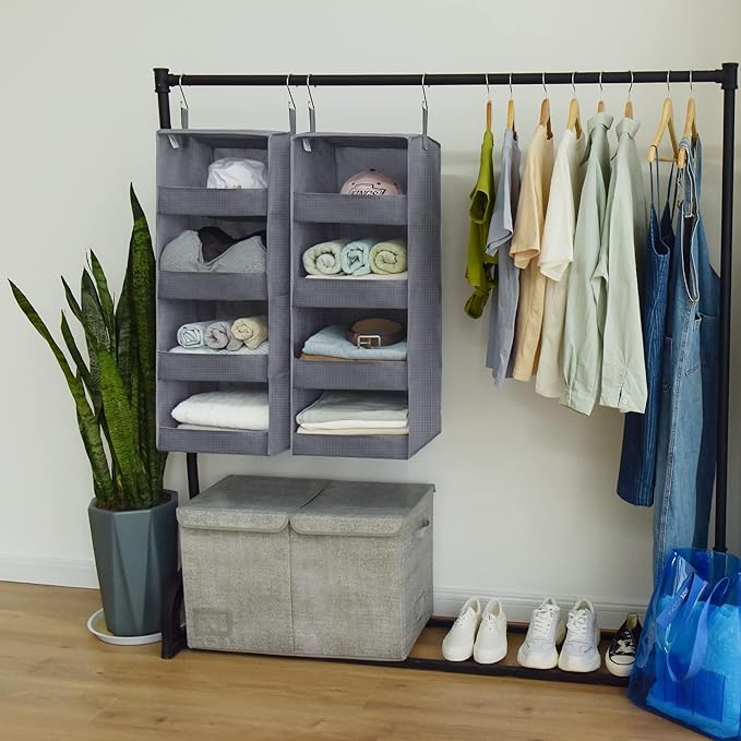 GRANNY SAYS 4-Shelf Hanging Organizer, Closet Hanging Shelves, Closet Hanging