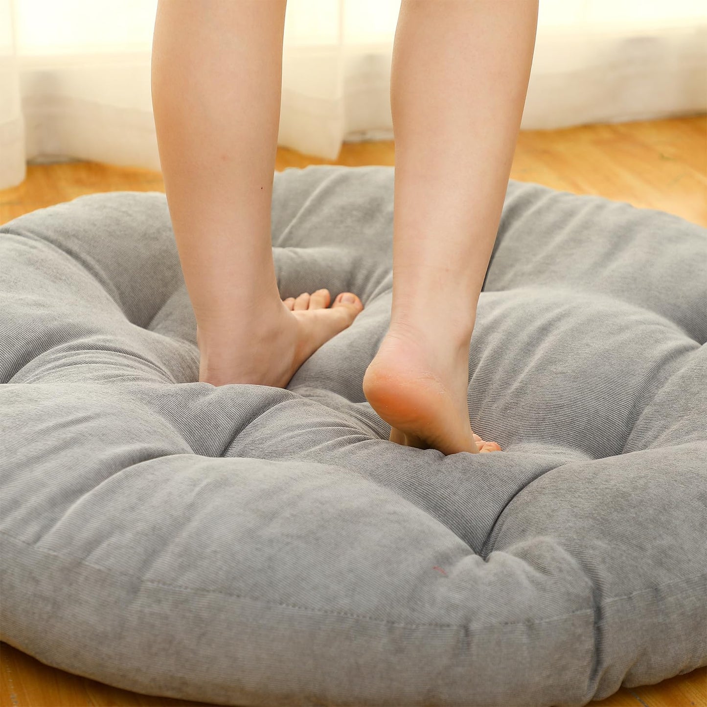Funnymoom Extra Large Floor Pillow 35 Inch Round Circle Chair Floor Meditation Cushion Papasan Swing Cushion for Adults Oversized Playroom Pillows Big Pillow for Yoga Living Room Sofa