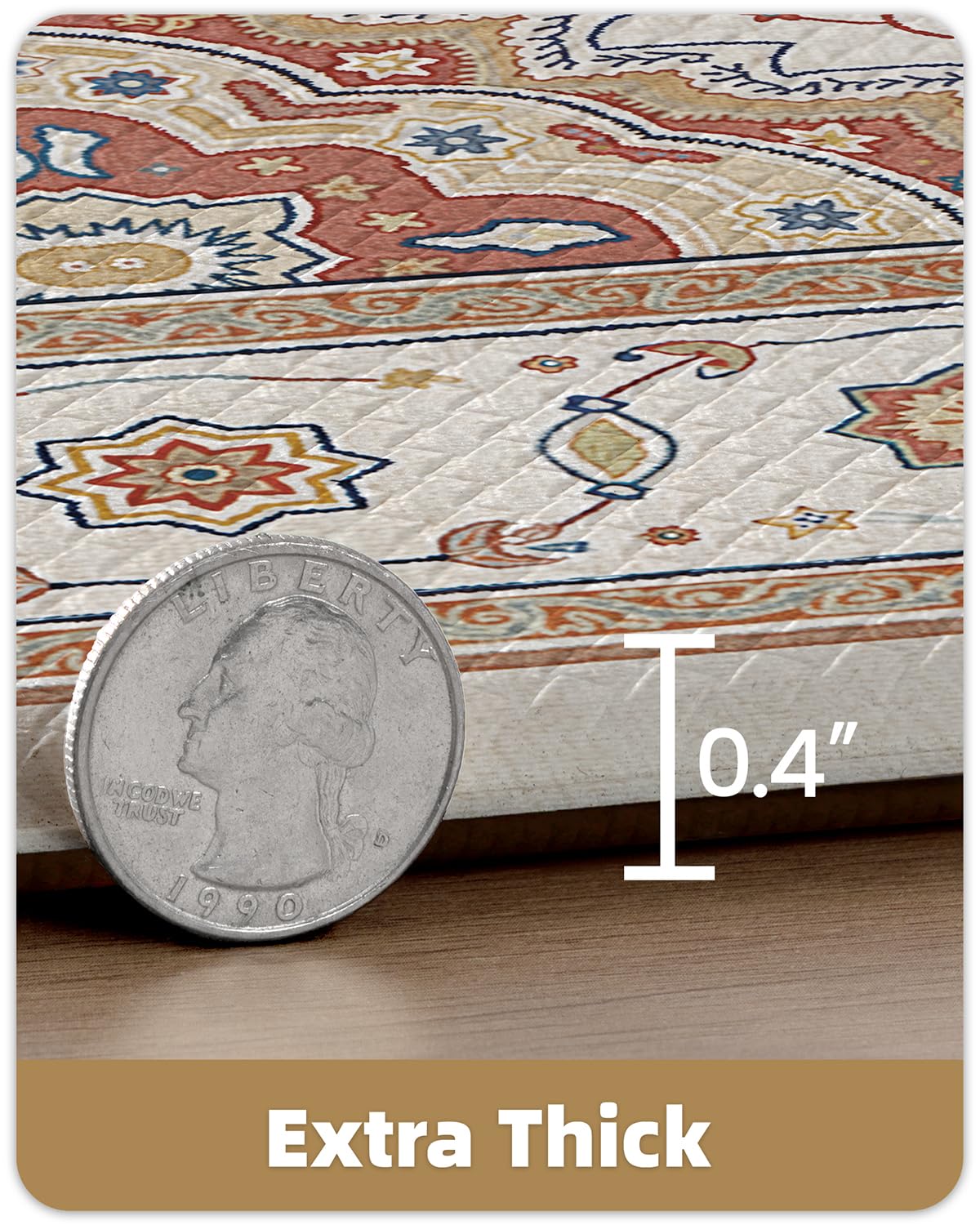 Color&Geometry Anti Fatigue Kitchen Floor Mats, Cushioned Boho Rugs,Waterproof Non Slip Kitchen Runner for Sink, Standing Mats for Office,24"x87",Oatmeal