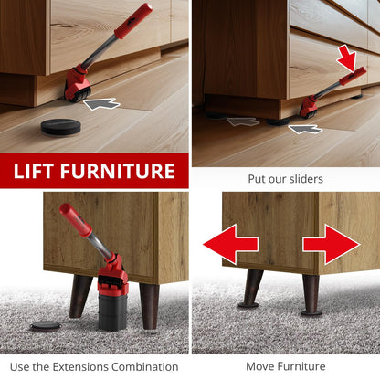 X-Protector Furniture Lifter Tool - Premium Furniture Jack Lifter Tool to Lift Furniture Easily - Appliance Lifter with 8.5" Adjustable Height - Ideal Jack to Lift Furniture Easily with Minimal Effort