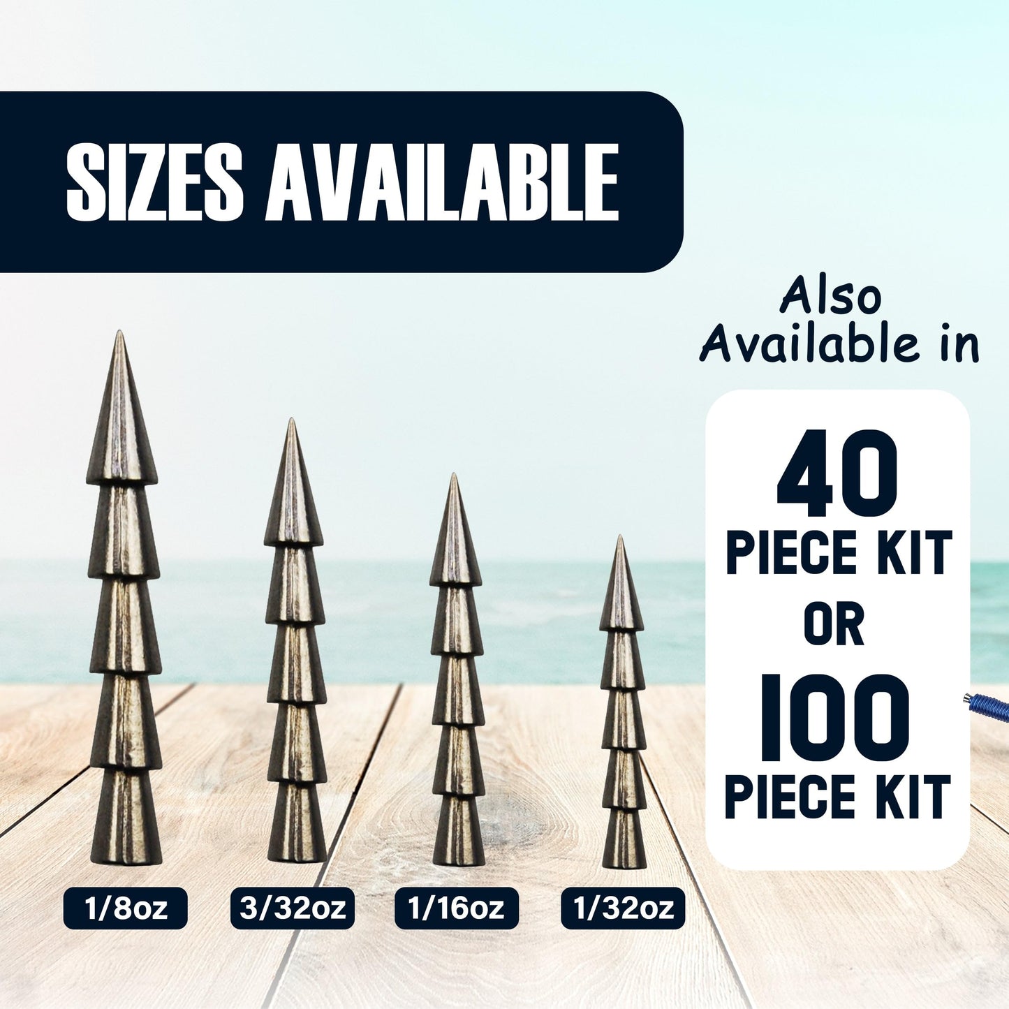 Reaction Tackle Tungsten Nail Weights for Bass Fishing - Insert Sinkers for Wacky Rig, Neko Rig and Soft Plastic Lures - Freshwater and Saltwater - 1/32 Oz 25-Pack