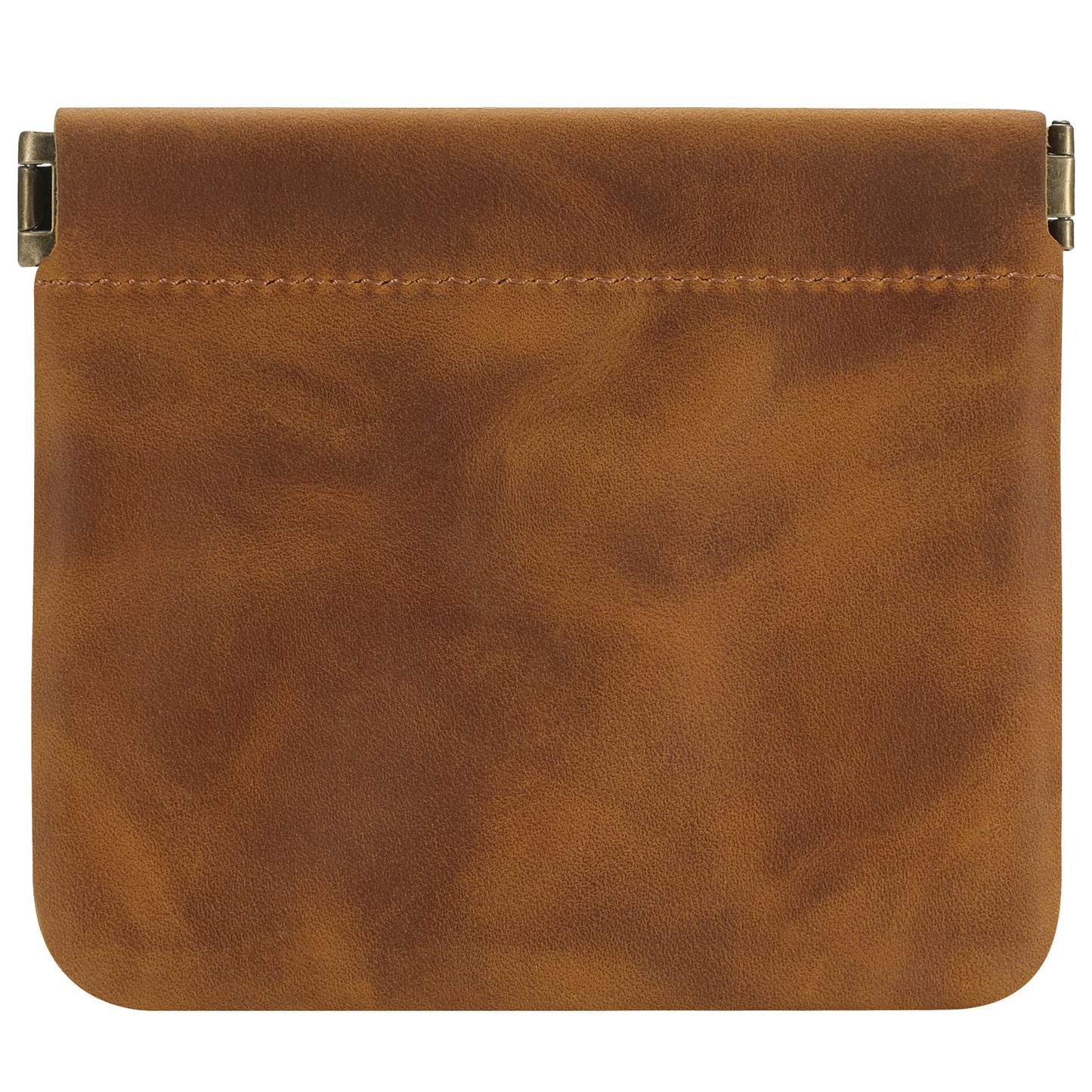 Jack&Chris Mini Coin Purse, Genuine Leather Small Coin Wallet, Leather Squeeze Coin Purse Pouch Change Holder For Men & Women, JC309
