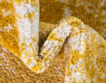 Unique Loom Bromley Collection Area Rug - Wells (8' x 10' Rectangle, Yellow/ Ivory)