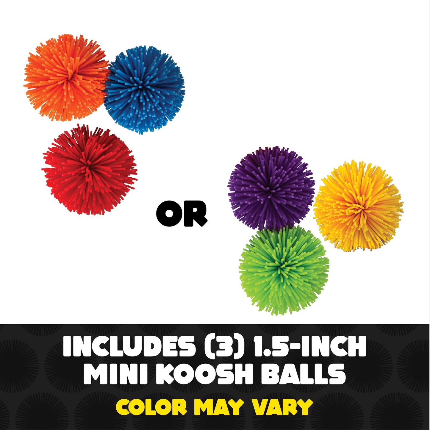Koosh MINI Balls, Mini Variety 3 Pack - Beach Outdoor Games for Adults and Family, Fidget Toys, Koosh Balls, Screen-Free, Ages 3+