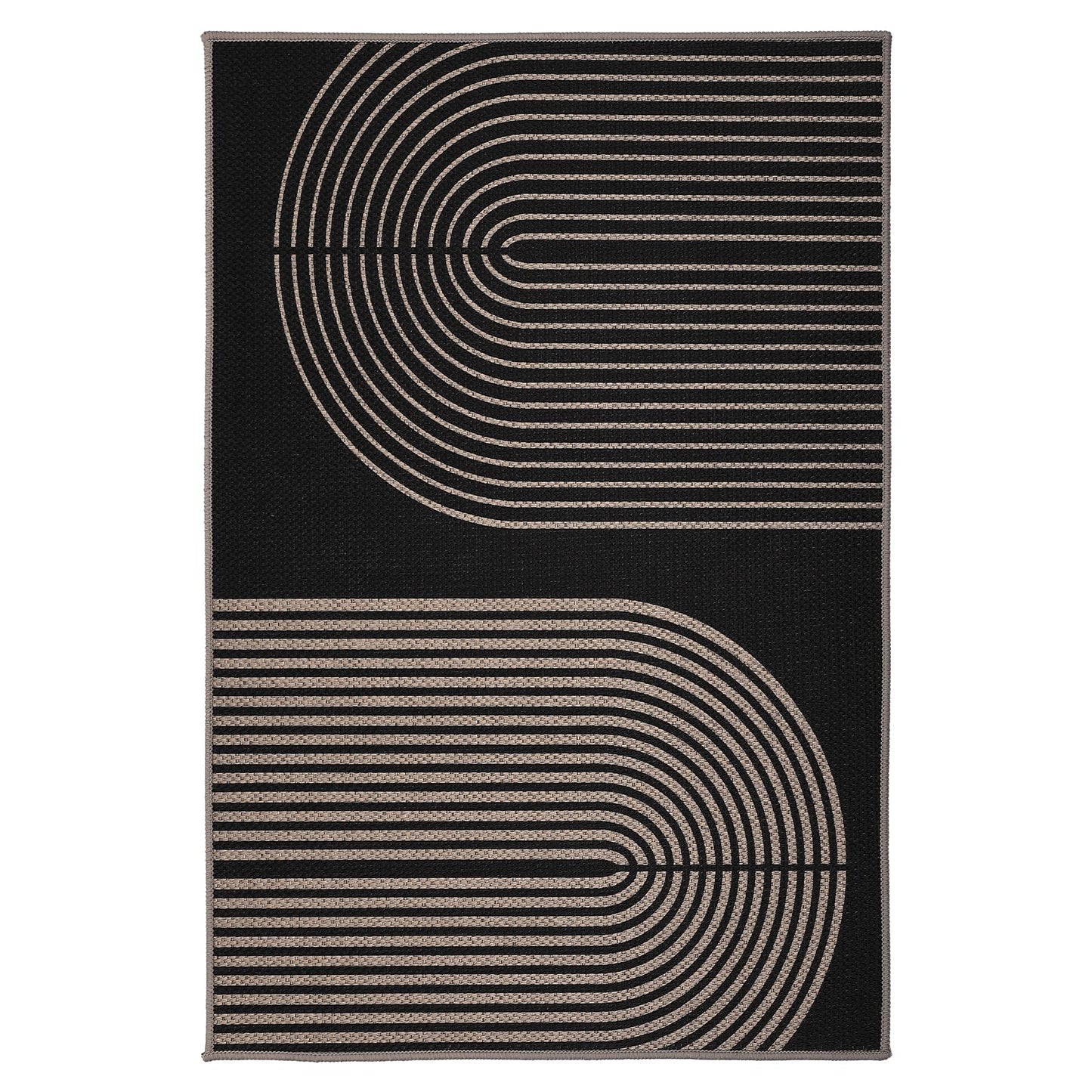 GarveeHome Modern Rainbow Easy Jute Rug, 2x3 Entryway Rug Indoor Outdoor Front Door Mat Neutral Non Slip Non Shedding Washable Farmhouse Kitchen Mat