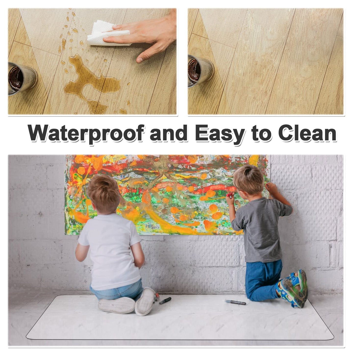 100pointONE Office Chair Mat for Hardwood Floors, Easy Glide Floor Mat for Office Chair, Clear Desk Chair Mat for Rolling Chairs 60" x 46"