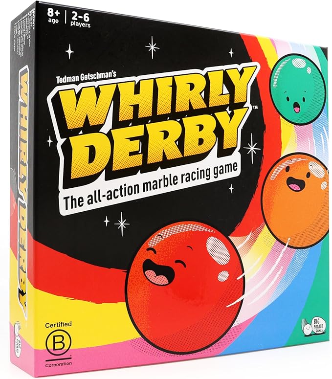 Whirly Derby: The All Action Marble Racing Game | New Family Board Game for 2-6 Players Age 8+