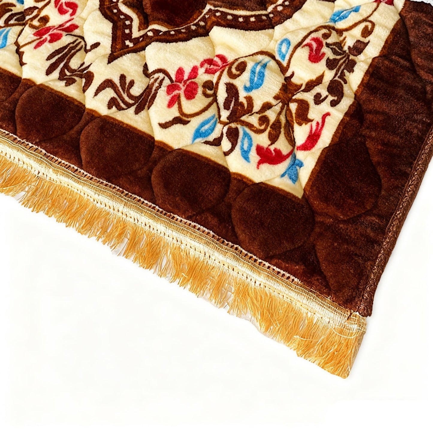 JE JOUE Prayer Rug Muslim Mat Islamic Soft Large Prayer Matt Islam, Padded Islamic Prayer Mat Thick for Men and Women, Janamaz, Sajadah （Brown）