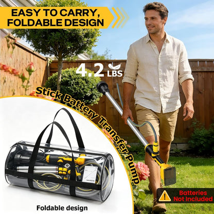 Cordless Stick Water Transfer Pump for Dewalt 20V Max Battery, 740GPH Sump Pump Submersible Utility Pump, Portable Electric Water Pump for Garden Basement Pool Pond RV Boat Draining (No Battery)
