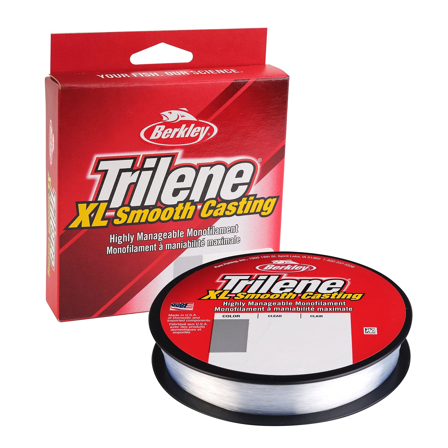 Berkley Trilene® XL®, Clear, 20lb | 9kg, 270yd | 246m Monofilament Fishing Line, Suitable for Freshwater Environments