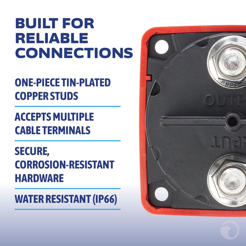 Blue Sea Systems On/Off Battery Isolator Switch With Locking Key, Red, 6004 m‑Series