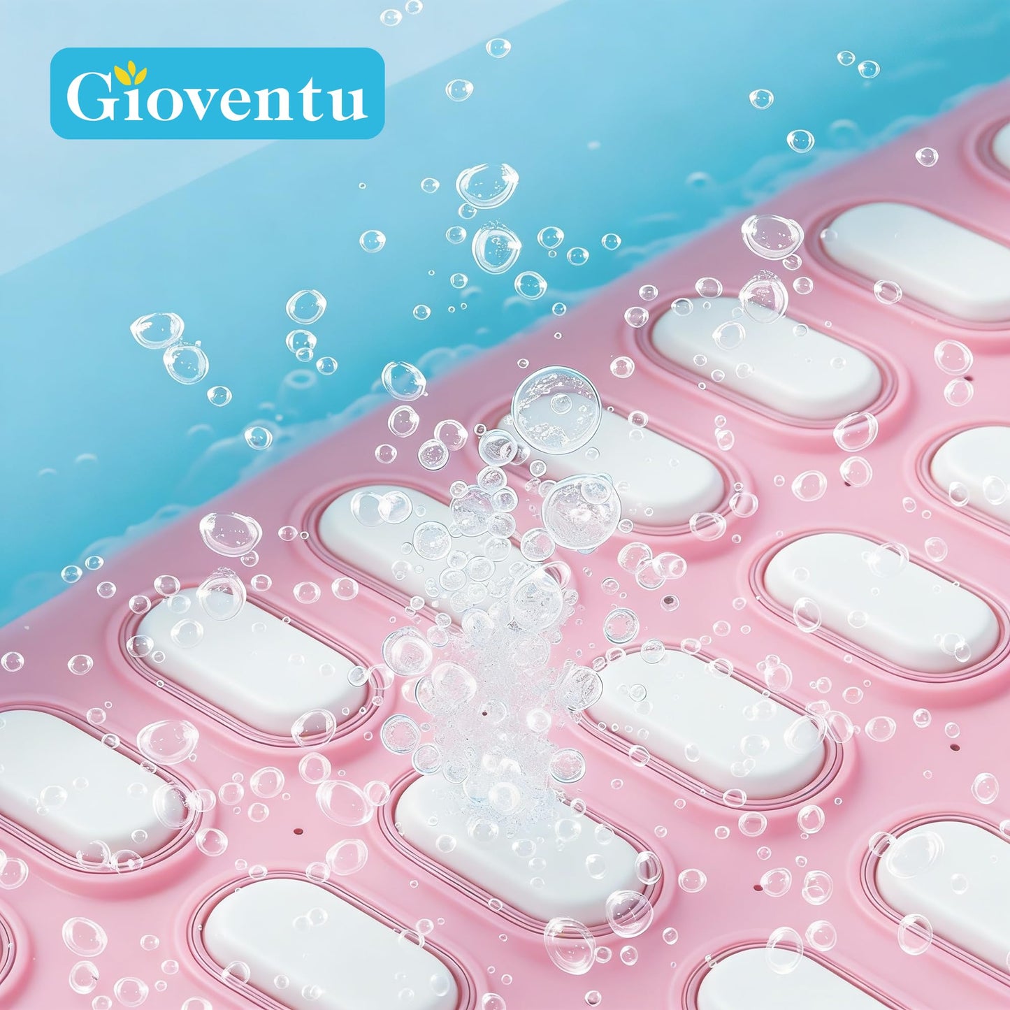 Upgraded Bathtub Spa Mat, Portable Spa Bubble Bath Massager with 6 Adjustable Settings, Upgraded Non-Slip Design and Remote Control, Hot Tub Jet Mat for Bathtub at Home, Full-Body Support