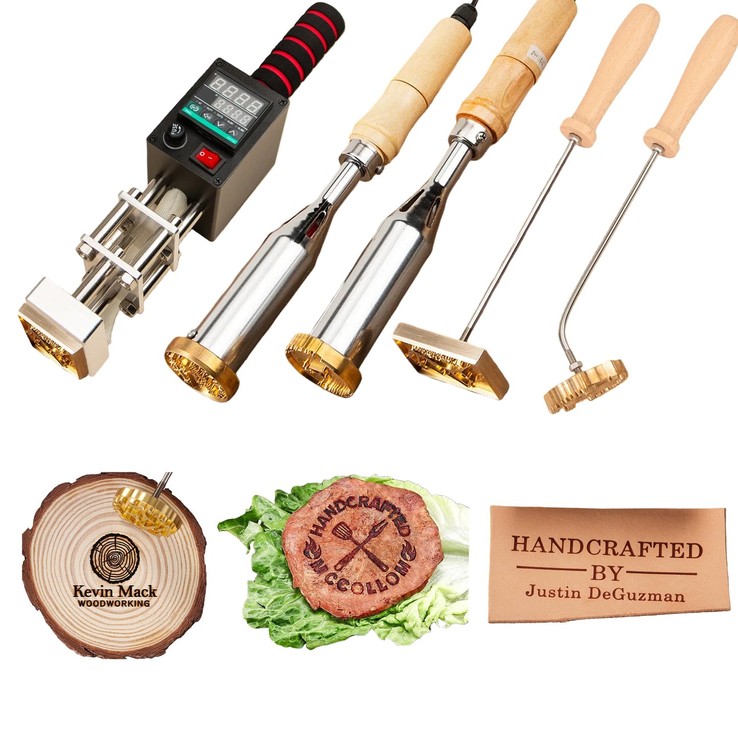 Custom Electric Branding Iron - Personalized Branding Iron, Suitable for Wood, Food, Paper and Leather, Metal Logo Stamp, Handheld Branding Tool, 0.8-4 in