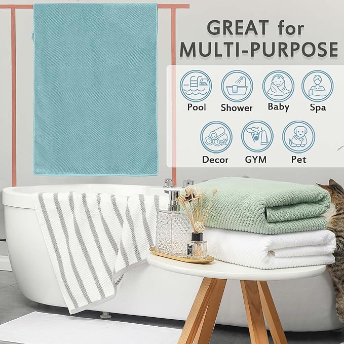 VOOVA & MOVAS Bath Towels, Large 30" x 56"
