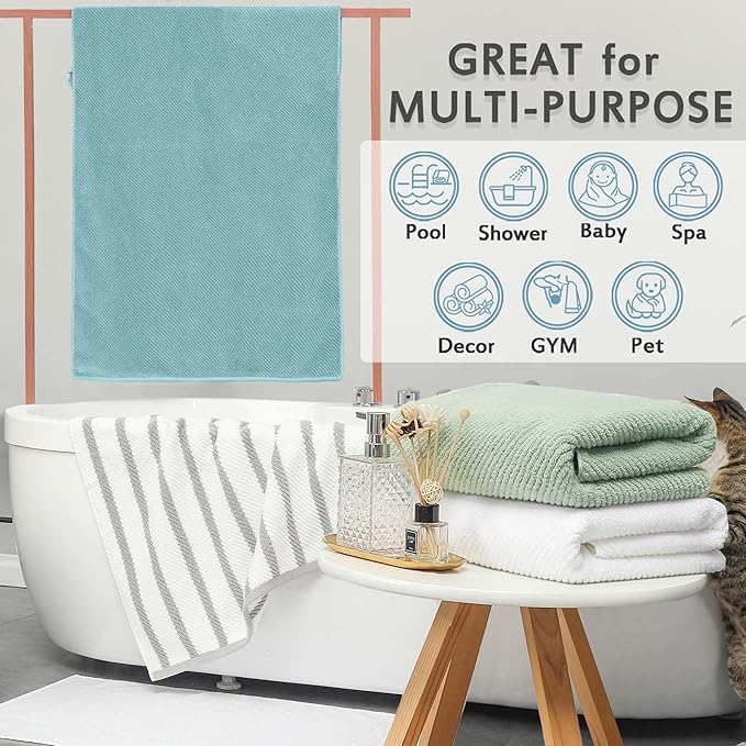 VOOVA & MOVAS Grey Bath Towels